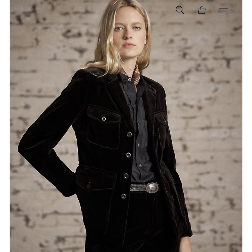 RRL Ralph Lauren Women's Cotton Velvet Jacket Size US 2 NWT! - Picture 4 of 8